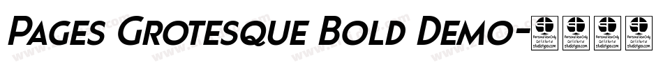 Pages Grotesque Bold Demo字体转换
